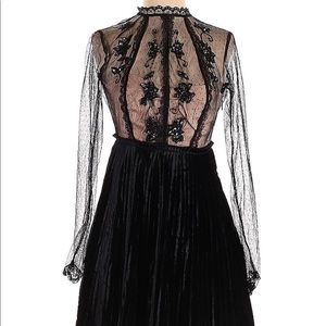 Free People Black Embellished Mini Dress